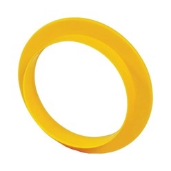 Schild, NOOD-UIT, geel, D=40mm